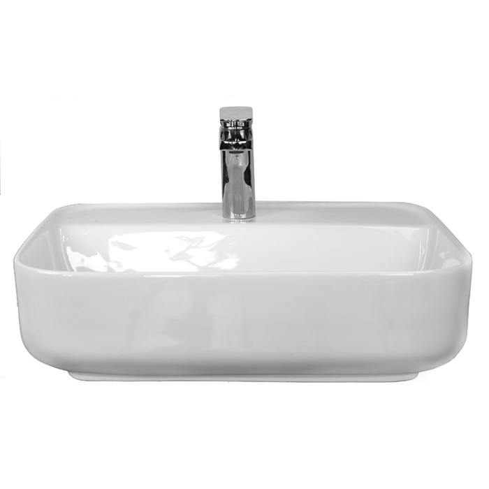 Lavoar pe blat Fluminia Juno-50, dreptunghiular, 50 x 40 cm, alb [4]