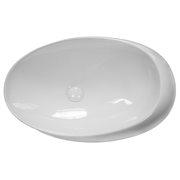 Lavoar pe blat Fluminia Maxi-Egg, oval, 66 x 46 cm, alb [3]