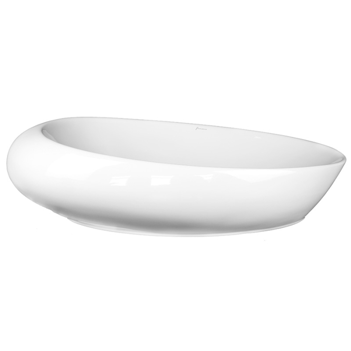 Lavoar pe blat Fluminia Maxi-Egg, oval, 66 x 46 cm, alb [4]