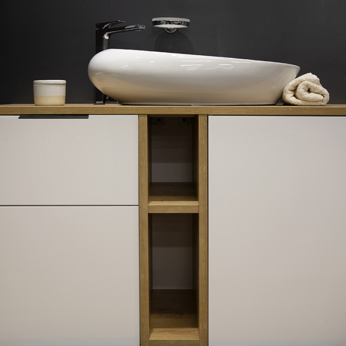 Lavoar pe blat Fluminia Maxi-Egg, oval, 66 x 46 cm, alb [7]