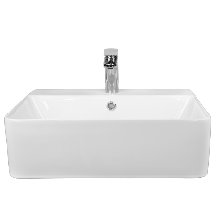 Lavoar pe blat Fluminia Mercur-46, dreptunghiular, 46 x 42 cm, alb [3]