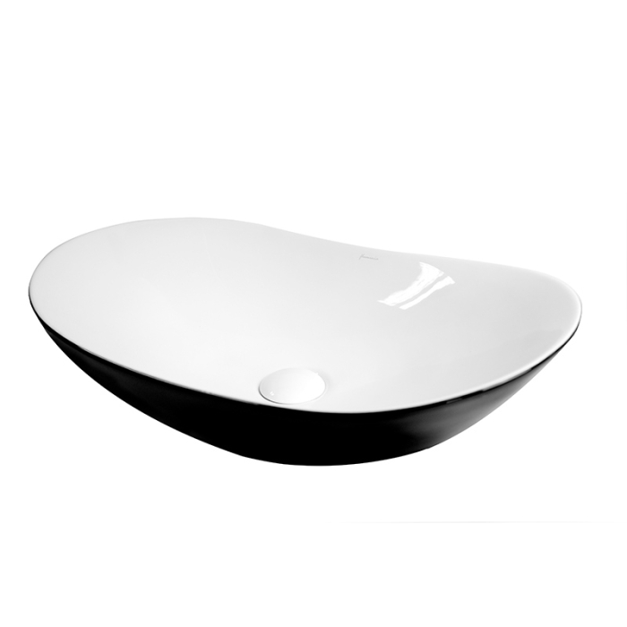 Lavoar pe blat, Fluminia, My Night, oval, 60,5 x 36 cm, alb-negru [2]