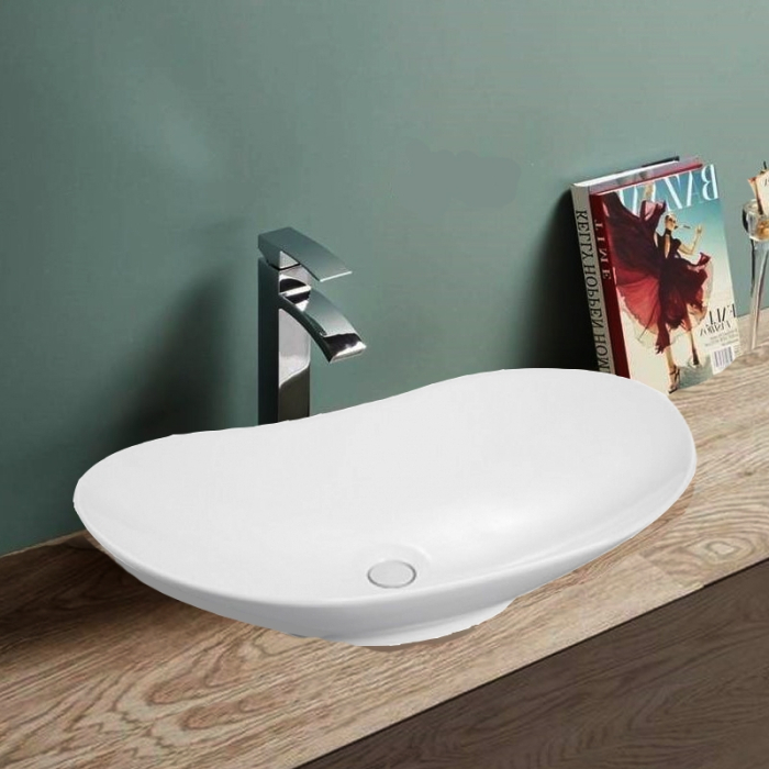 Lavoar pe blat, Fluminia, My Pleasure, oval, 63.5 x 37.5 cm, alb [11]