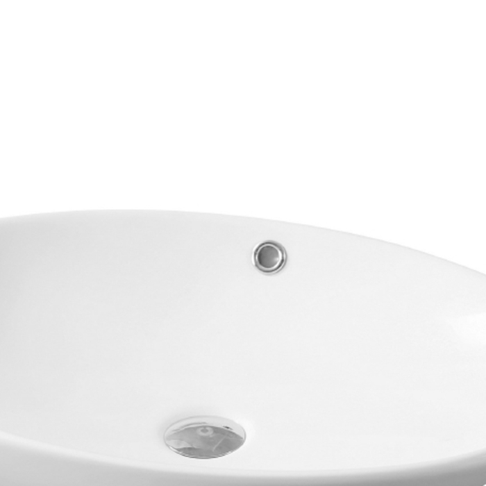 Lavoar pe blat Fluminia Nil, oval, 63,5 x 41,5 cm, alb [2]