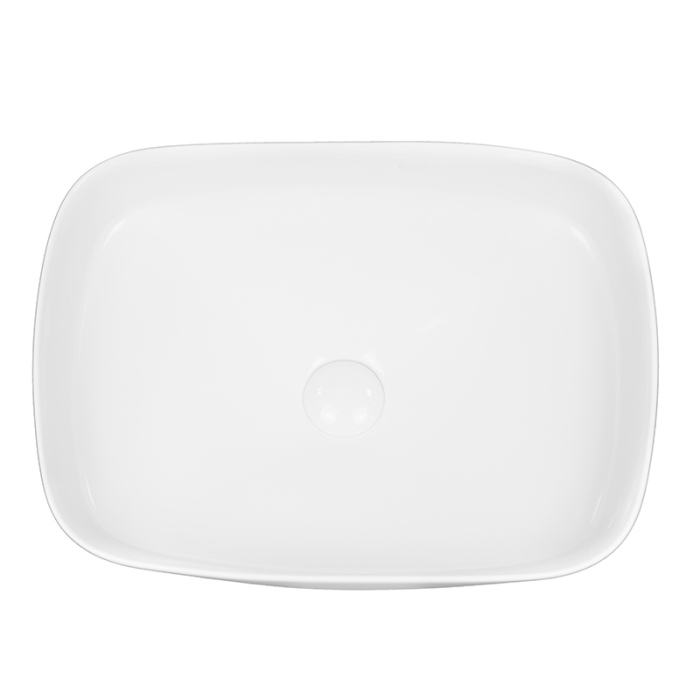 Lavoar pe blat Fluminia, Pallas, dreptunghiular, 50 x 37,5 cm, alb [2]