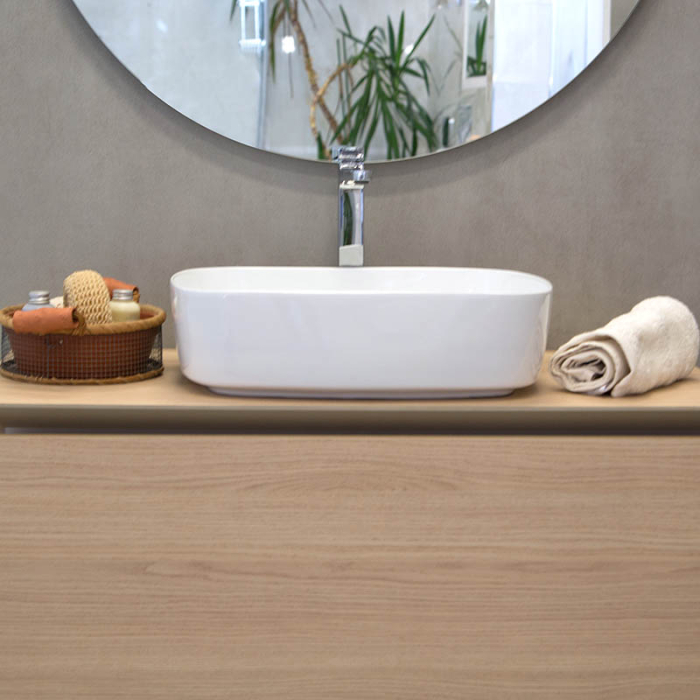 Lavoar pe blat Fluminia, Pallas, dreptunghiular, 50 x 37,5 cm, alb [9]