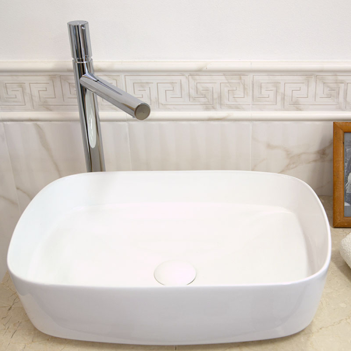 Lavoar pe blat Fluminia, Pallas, dreptunghiular, 50 x 37,5 cm, alb [5]