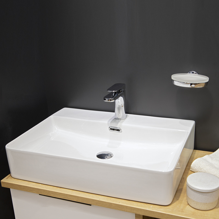 Lavoar pe blat, Fluminia, Pluto-50, dreptunghiular, 50 x 35,5 cm, alb [6]