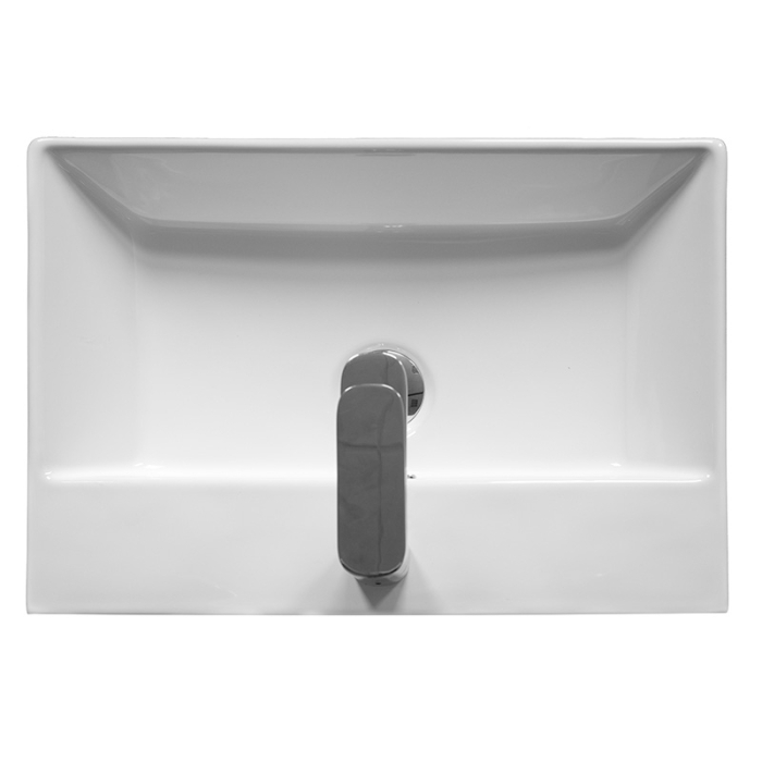 Lavoar pe blat, Fluminia, Pluto-50, dreptunghiular, 50 x 35,5 cm, alb [3]