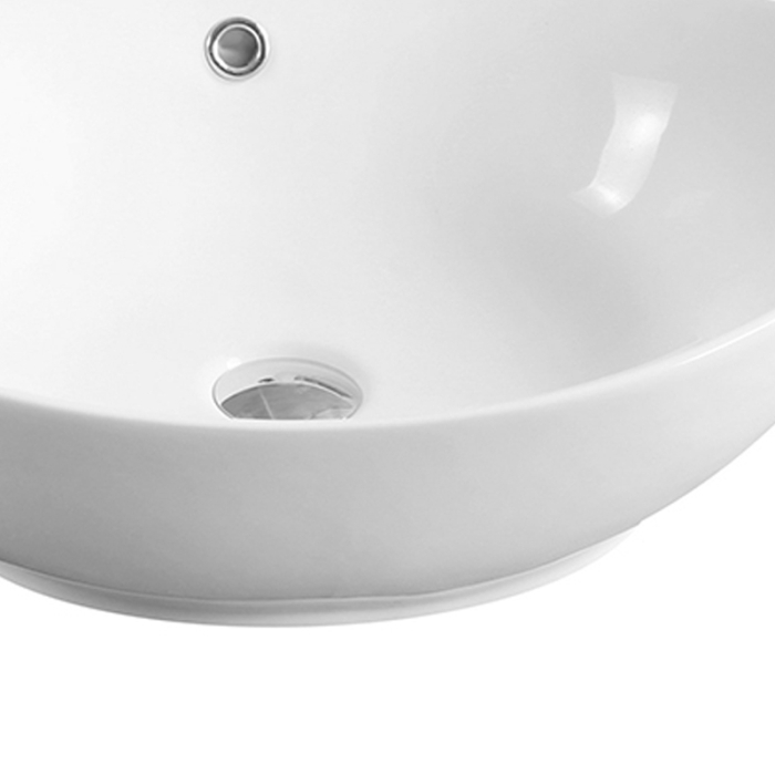 Lavoar pe blat Fluminia Rio Grande, oval, 58 x 37,5 cm, alb [2]