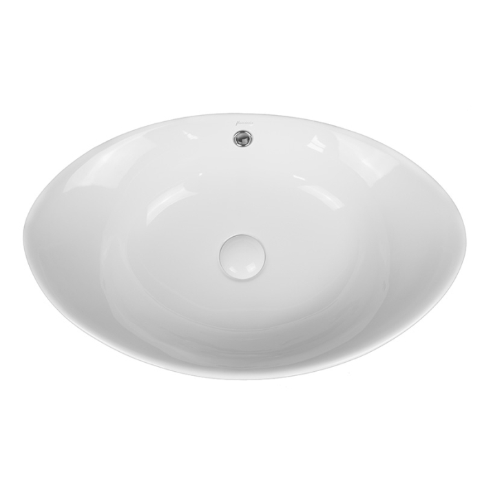 Lavoar pe blat Fluminia Rio Grande, oval, 58 x 37,5 cm, alb [4]