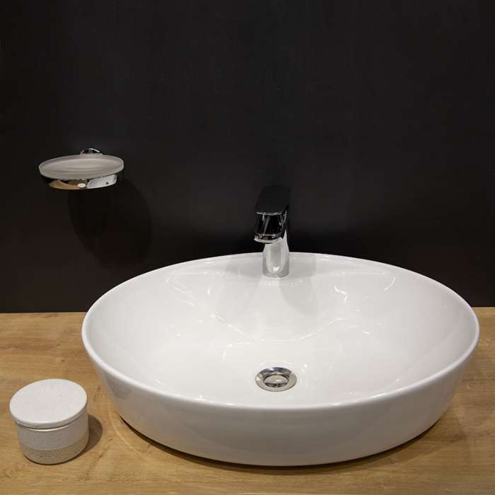 Lavoar pe blat, Fluminia, Tamisa, oval, 57 x 41 cm, alb [6]