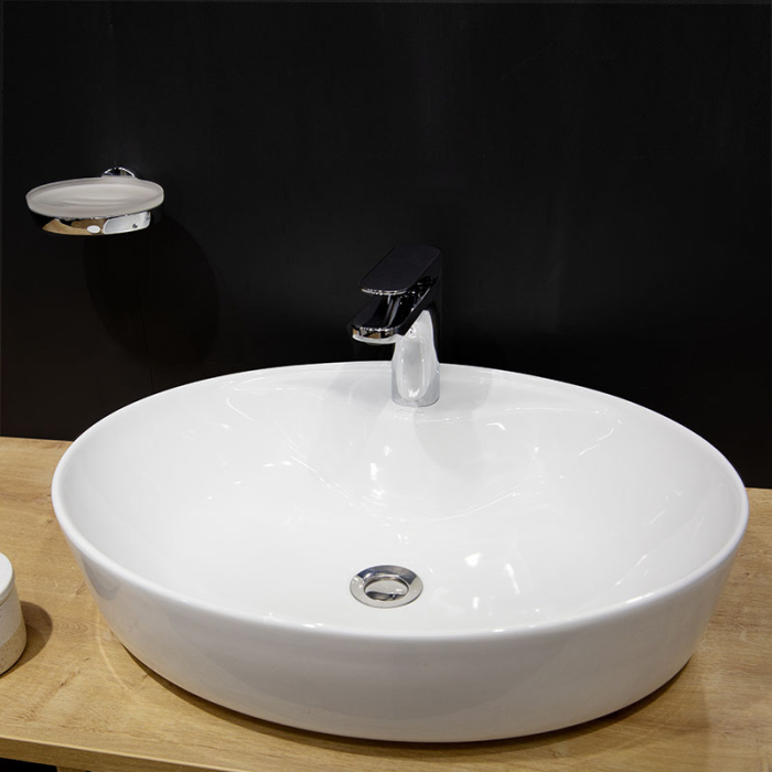 Lavoar pe blat, Fluminia, Tamisa, oval, 57 x 41 cm, alb [8]