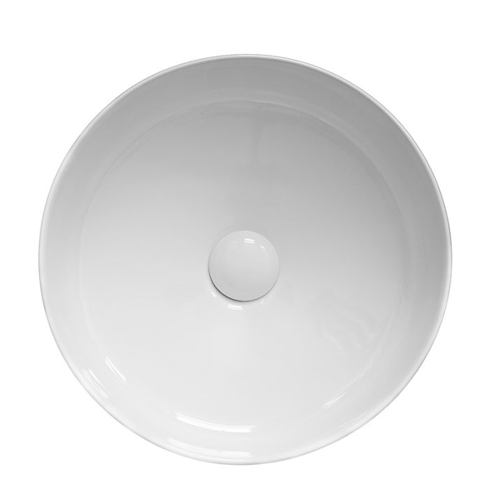 Lavoar pe blat Fluminia Havana, rotund, diametru 40 cm, alb [2]