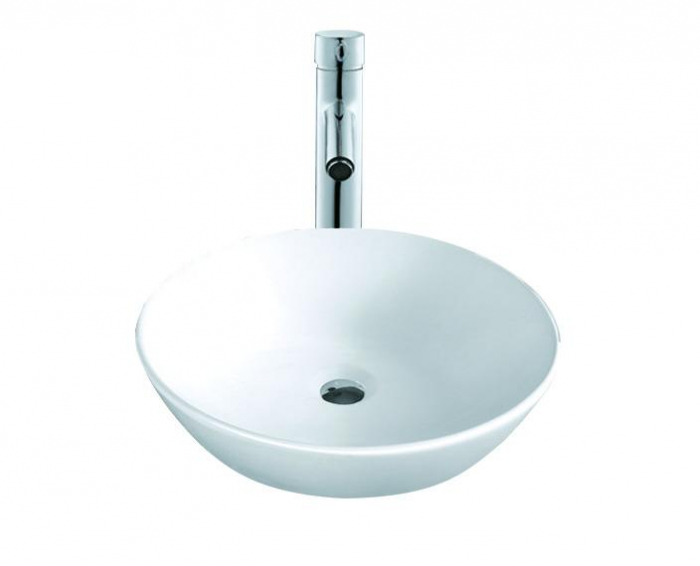 Lavoar rotund NEW YORK, din porțelan, montaj pe blat 45,5cm - alb [1]