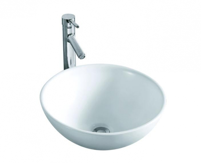 Lavoar rotund ORLANDO, din porțelan, montaj pe blat, 40cm - alb [1]