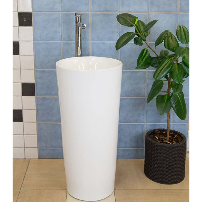 Lavoar stativ, Fluminia, Athos, rotund, 40 cm, alb [3]