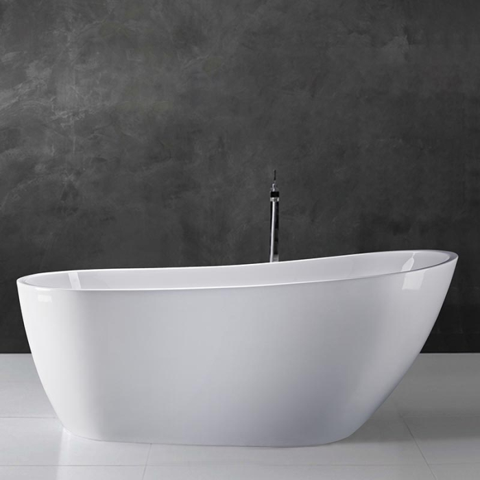 Natalia P-170, cadă ovală freestanding cu instalație completă și ventil Click-Clack, acril alb [3]