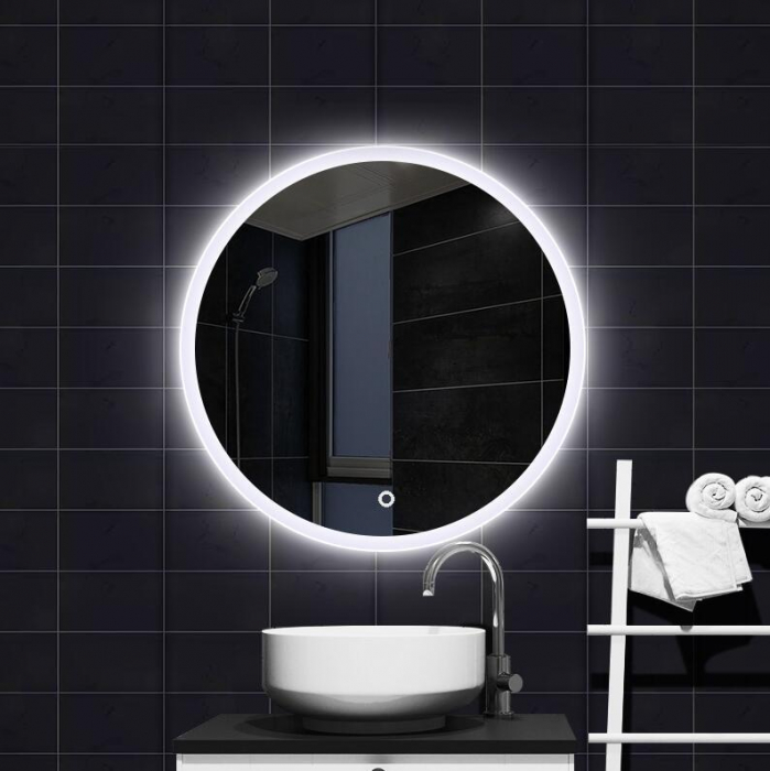 Oglindă LED, lumină reglabilă, dezaburire, 2 db bluetooth, 80cm [2]
