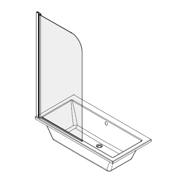 Paravan de cadă, Mediterraneo, Round 1, dintr-un singur element, 80 x 140 cm, auriu periat [3]