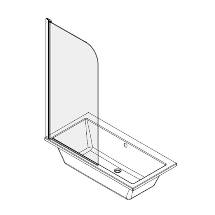 Paravan de cada, Mediterraneo, Round 1, dintr-un singur element, 80 x 140 cm, crom [2]