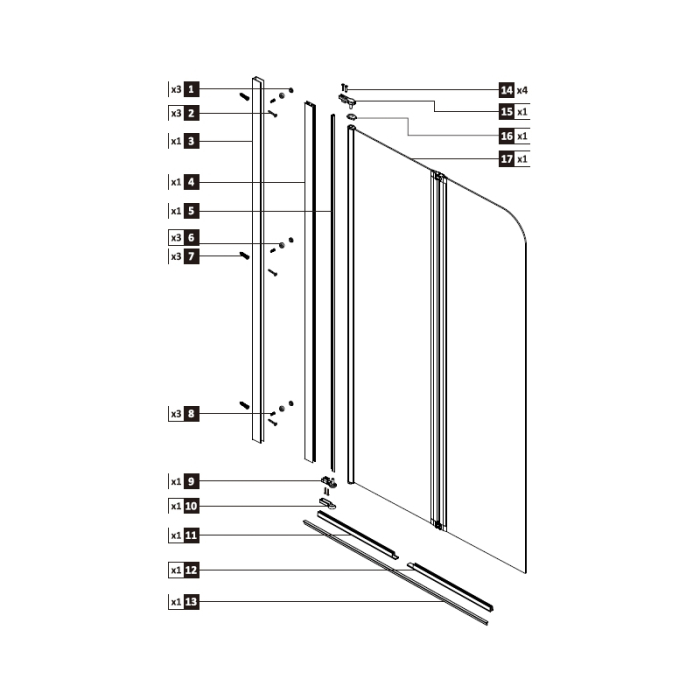 Paravan de cada Mediterraneo, Round 2, cu 2 elemente pliabile, 80 x 140 cm [2]