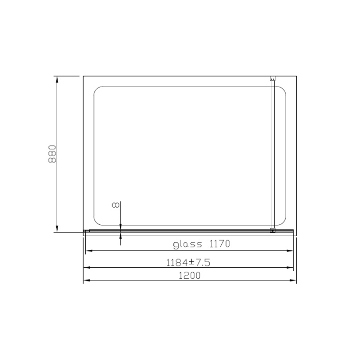 Paravan de dus walk in Mediterraneo, Foxy, 120 x 200 cm, easy clean, crom [3]