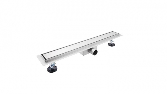 Rigolă de scurgere 2în1, din oțel inoxidabil, cu grilă reversibilă, 80cm - crom [3]