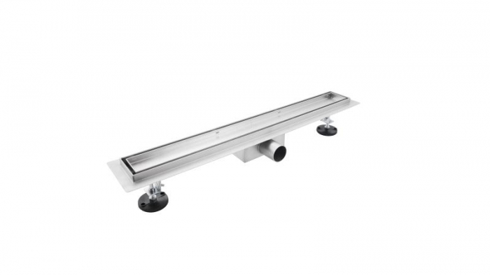 Rigolă de scurgere 2în1, din oțel inoxidabil, cu grilă reversibilă, 90cm - crom [3]