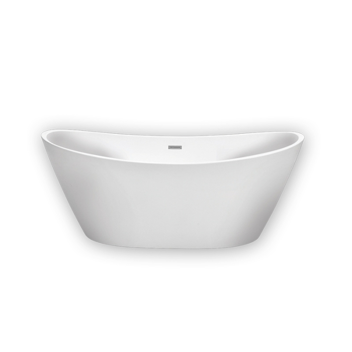 Selena P-170, cadă ovală freestanding cu instalație completă și ventil Click-Clack, acril alb [1]