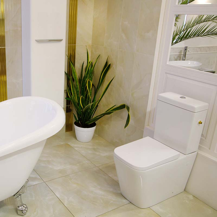 Set vas WC Fluminia Paris, stativ, BTW, Rimless, cu rezervor și capac Soft Close & Easy Off, alb [5]