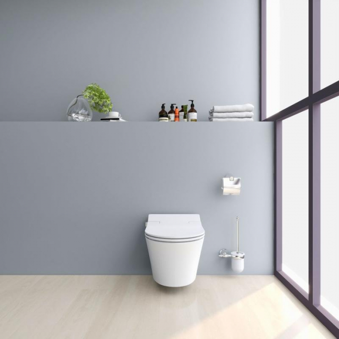 Vas WC INDIANA Rimless, Suspendat, cu Capac Inteligent – Alb Lucios (2BOX) [4]
