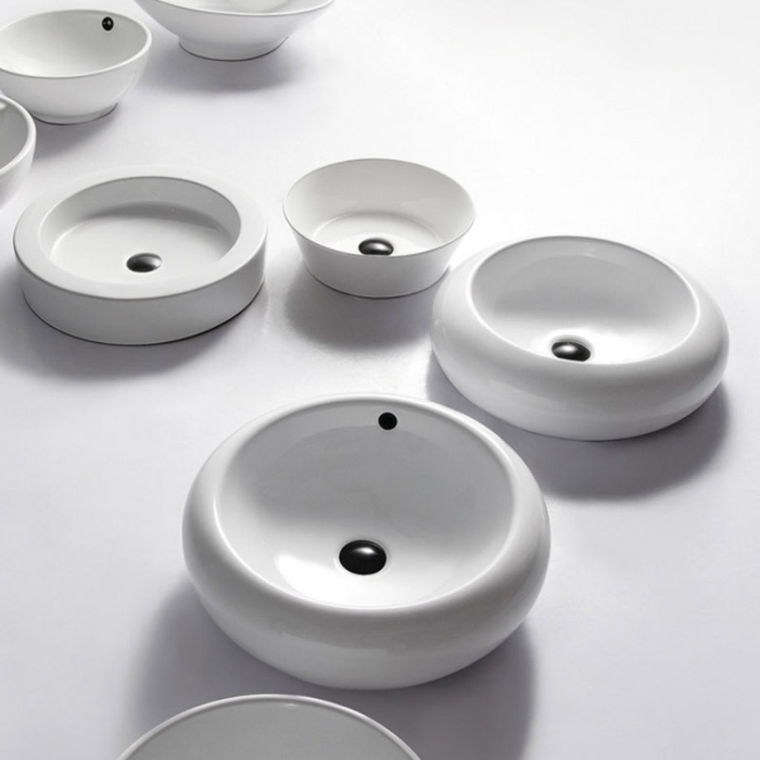 Ventil Fluminia fără preaplin, capac ceramic, negru lucios [2]