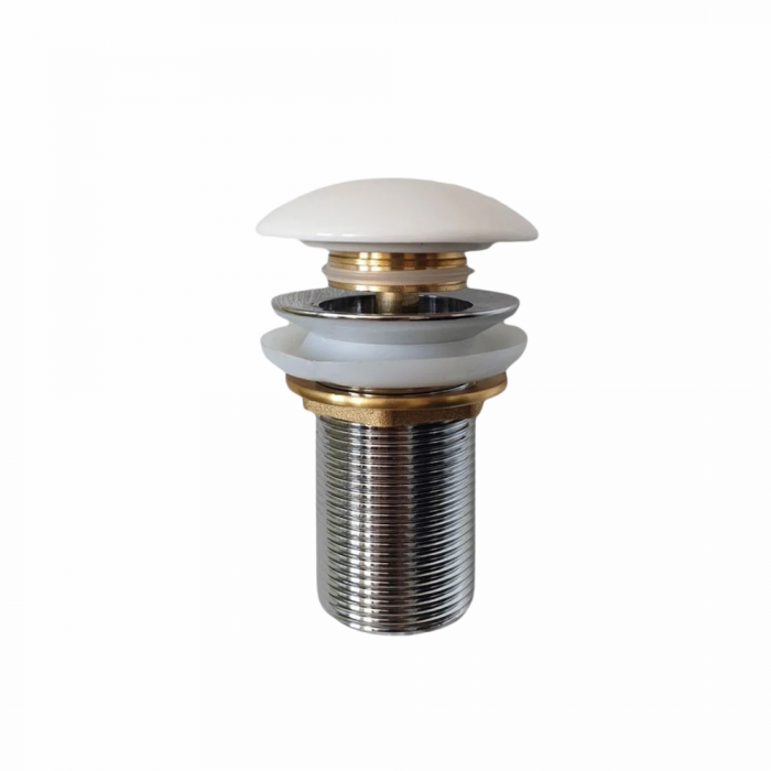 Ventil lavoar click-clack cu capac ceramic alb fara preaplin, Foglia [1]