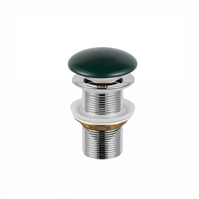 Ventil lavoar click-clack cu capac ceramic verde mat fara preaplin, Foglia [1]