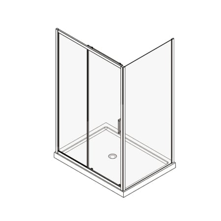 Cabina de dus, Mediterraneo, Iris Black, dreptunghiulara, 120 x 90 cm, inaltime 200 cm, negru [1]