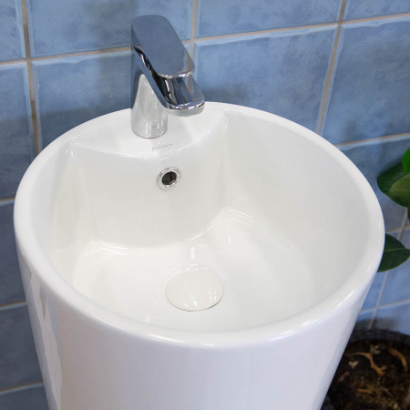 Lavoar stativ, Fluminia, Athos-B, rotund, 40 cm, alb [4]