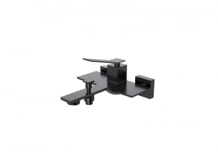 Baterii cadă - Baterie Cadă ROCKFIELD, cu Montaj pe Perete – Negru Mat