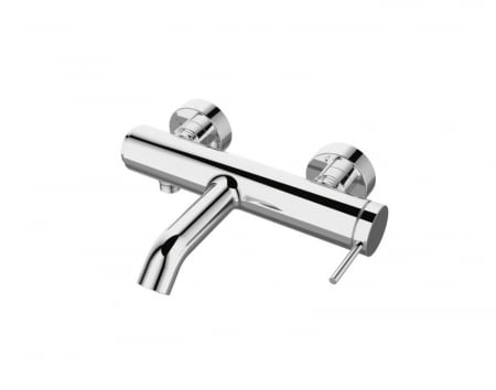 Baterii cadă - Baterie Cadă SLIMFIELD, cu Montaj pe Perete – Crom Lucios