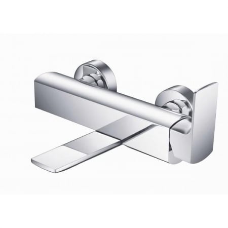 Baterii cadă - Baterie Cadă SPRINGFIELD cu Pipă Pliabilă, Montaj pe Perete – Crom Lucios