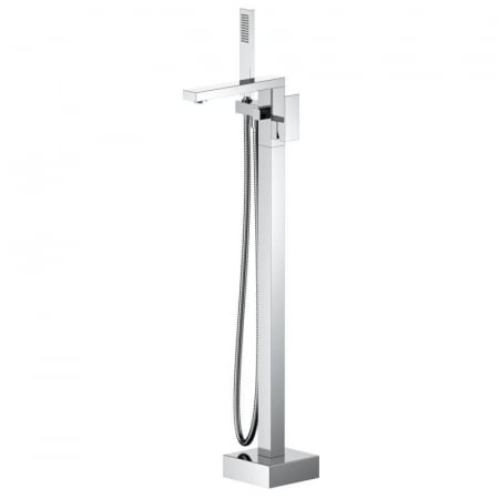 Baterii cadă freestanding - Baterie înaltă cadă CUBEFIELD, cu montaj în pardoseală - crom