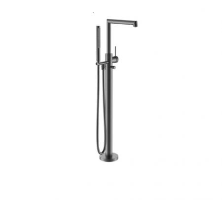 Baterii cadă freestanding - Baterie Înaltă Cadă PALMFIELD, cu Montaj în Pardoseală – Gun Metal