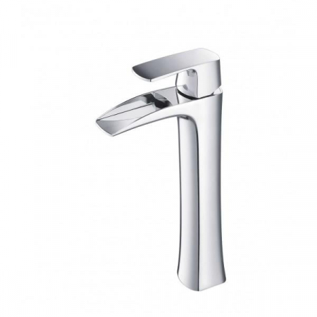 Baterii lavoar - Baterie înaltă lavoar, WAKEFIELD, cascadă, cu montaj pe blat - crom