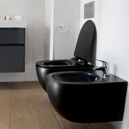 Bideu suspendat Fluminia, Minerva, negru mat [4]