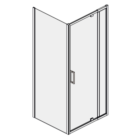 Cabină de duș dreptunghiulară Mediterraneo, Anda 120 x 90 cm, cu ușă pivotantă, crom [2]