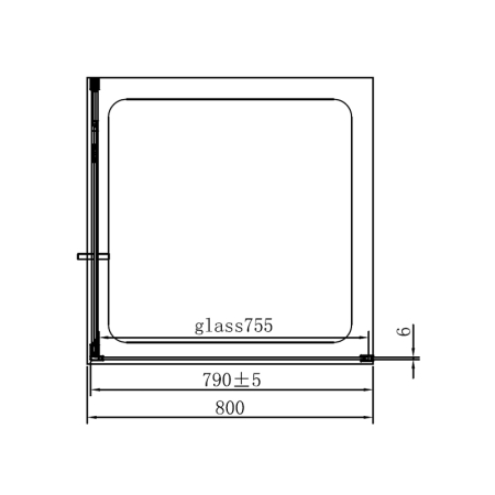 Cabina de dus, Mediterraneo, Andina, patrata, 80 x 80 cm, crom [2]