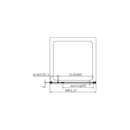 Cabina de dus, Mediterraneo, Andina, patrata, 80 x 80 cm, crom [3]