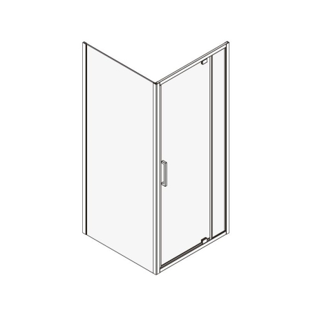 Cabina de dus, Mediterraneo, Andina, patrata, 80 x 80 cm, crom [4]