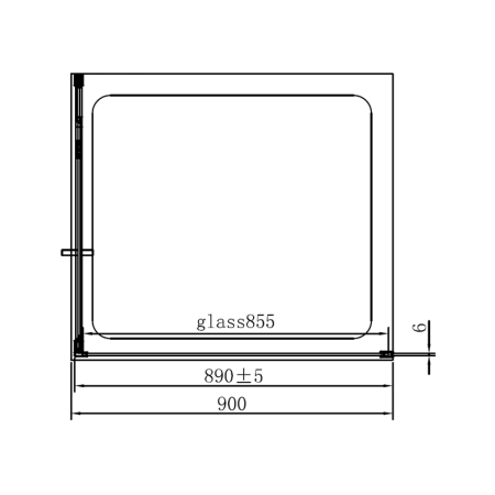 Cabina de dus, Mediterraneo, Andina, patrata, 90 x 90 cm, crom [3]