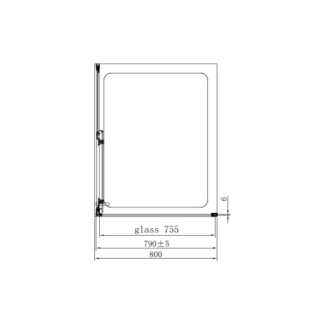 Cabina de dus, Mediterraneo, Iris Black, dreptunghiulara, 100 x 80 cm, negru [2]